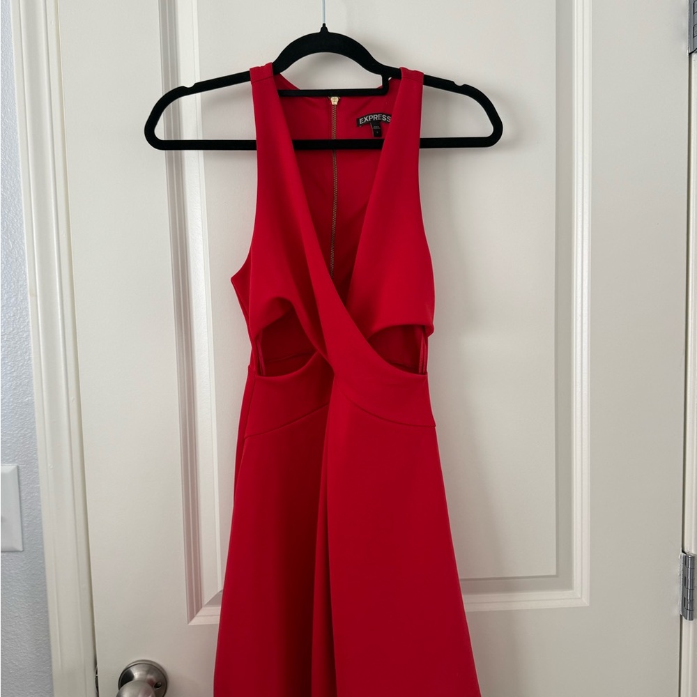 Express Red Backless Women's Dress
